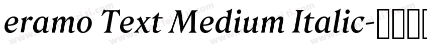 eramo Text Medium Italic字体转换
